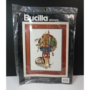 Bucilla American South West Stitch Kit 40315 Embroidery Indian Finery Crewel